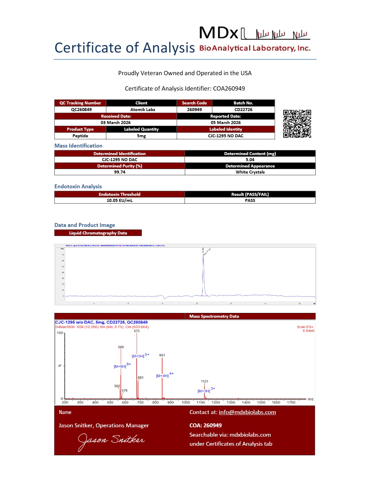 BULK PACK CJC-1295 W/O DAC 5mg (cjc NO DAC) (10 VIALS)