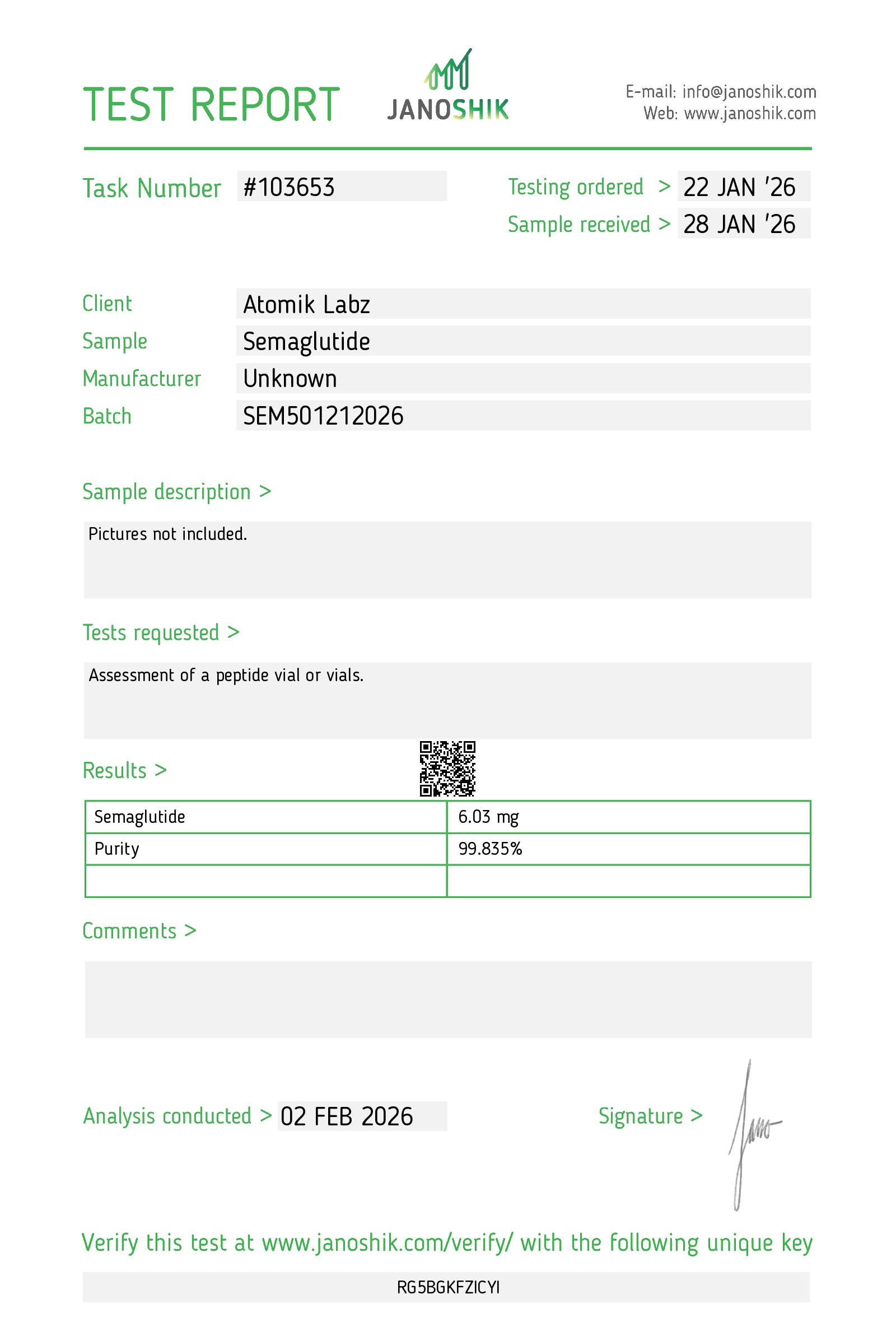 Peptide 1 (S) – 5mg